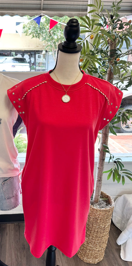 Red Studded Dress