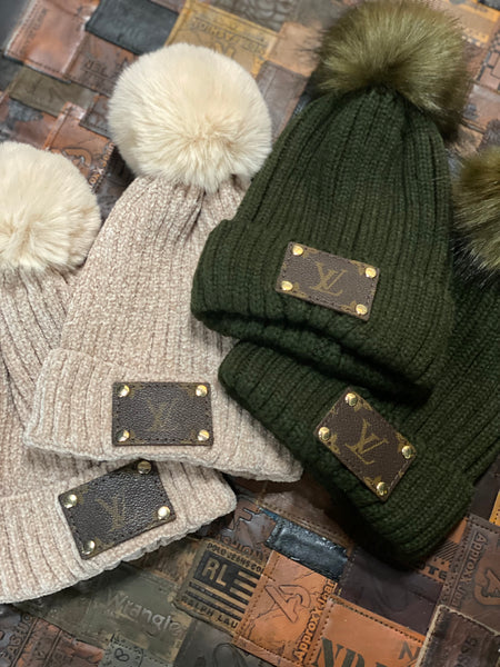 Upcycled LV Beanie