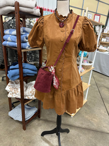 Camel Corduroy Dress