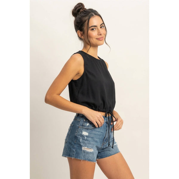 Black Linen Top