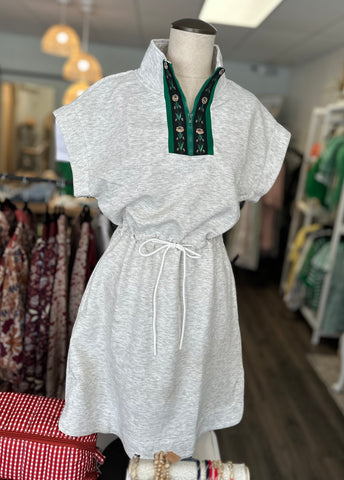 Green Trim Knit Dress