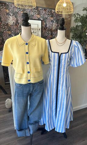 Yellow w/Blue Stitching