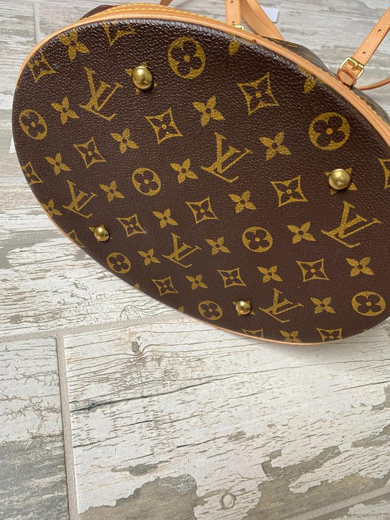 Monogram Leather Bucket GM Tote (Authentic Pre-Owned)