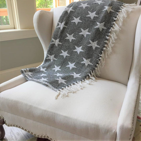 Black and White Star Throw