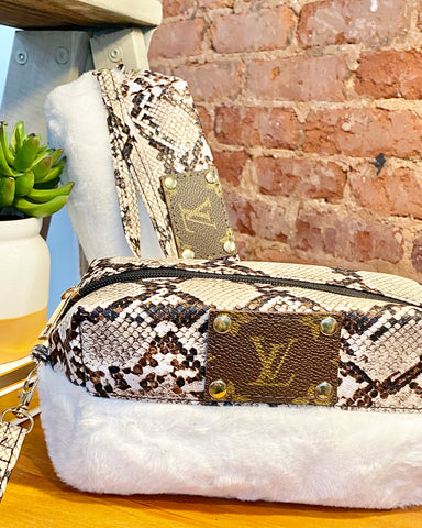 Upcycled LV Makeup Bag